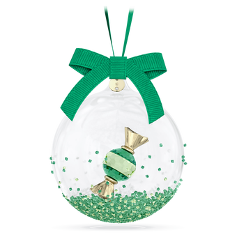 swarovski holiday cheers dulcis ball ornament  green