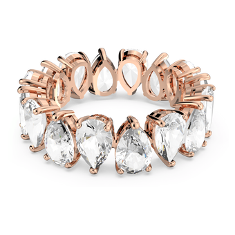 swarovski matrix vittore ring drop cut white rose gold tone plated