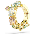 swarovski gema ear cuff single mixed cuts multicolored gold tone plated