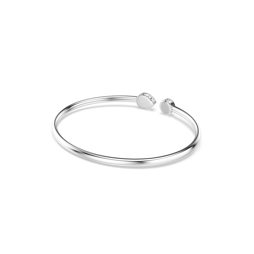 swarovski chroma bangle  mixed cuts  multicolored  rhodium plated