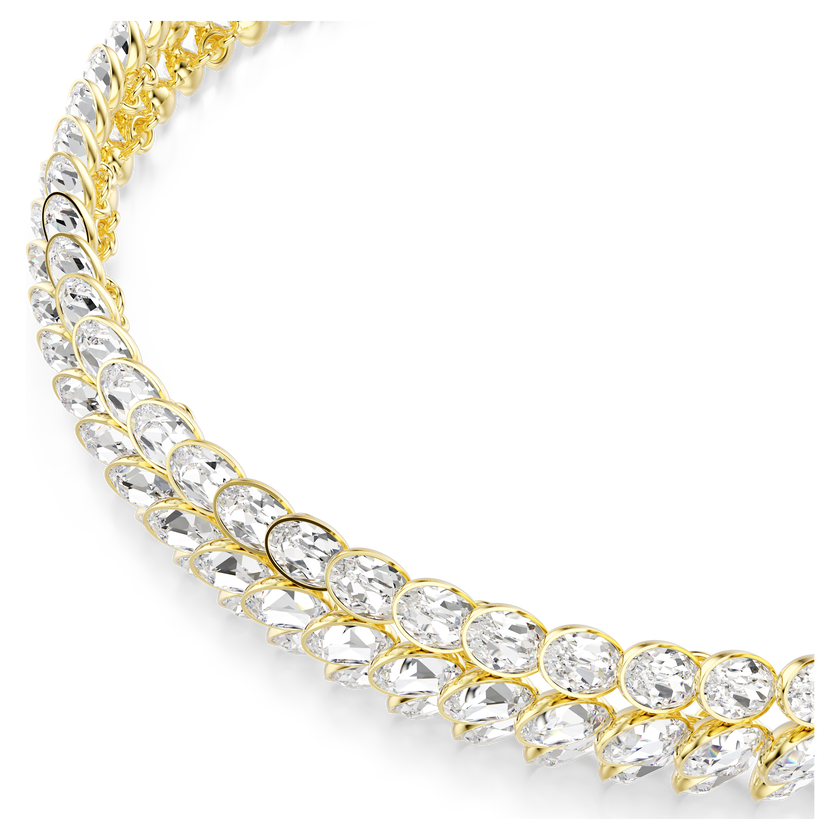 swarovski idyllia choker  oval cut  white  gold tone plated