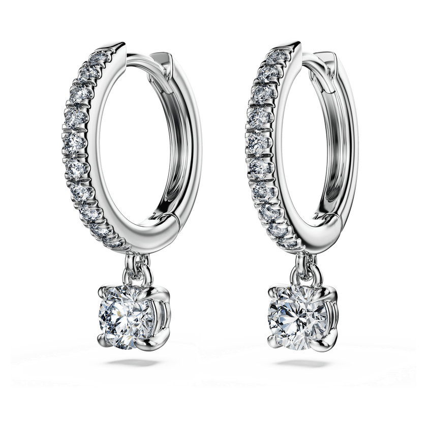 swarovski eternity drop earrings  laboratory grown diamonds 0 7 ct tw  18k white gold