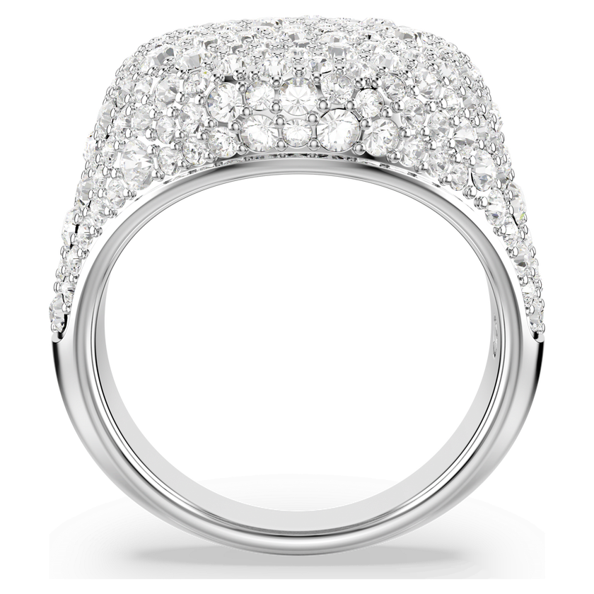 swarovski sublima cocktail ring  white  rhodium plated