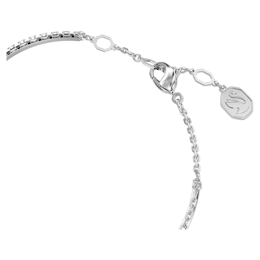 swarovski sublima bangle  white  rhodium plated