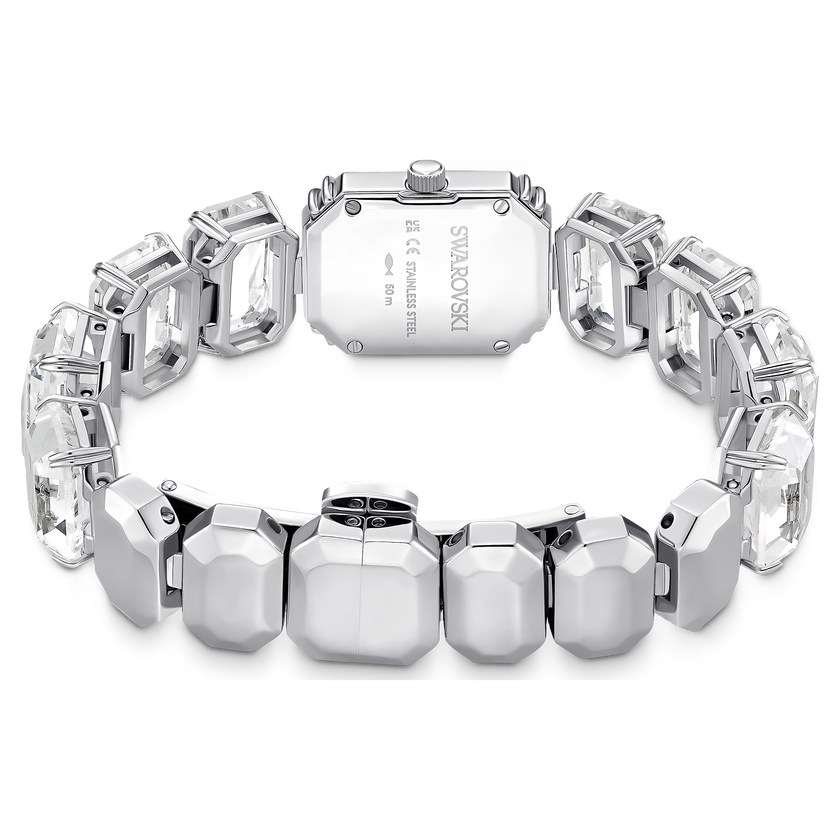 swarovski watch  octagon cut bracelet  white  stainless steel