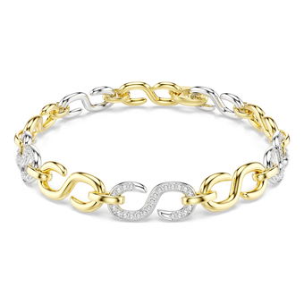 swarovski dextera bracelet  round cut  white  mixed metal finish