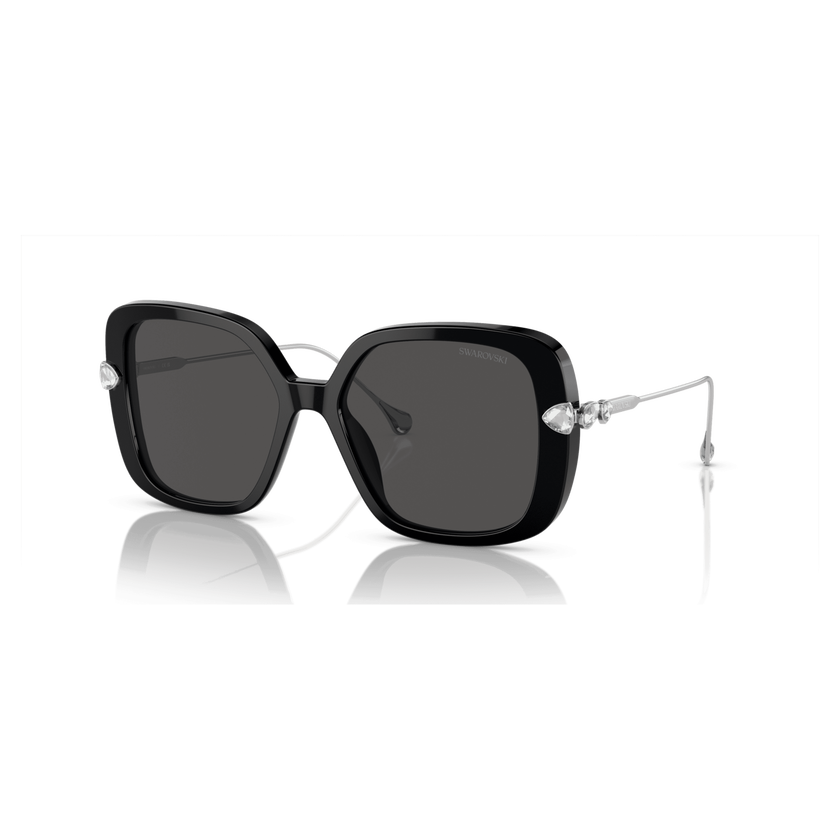 swarovski sunglasses  oversized  square shape  sk6011el  black