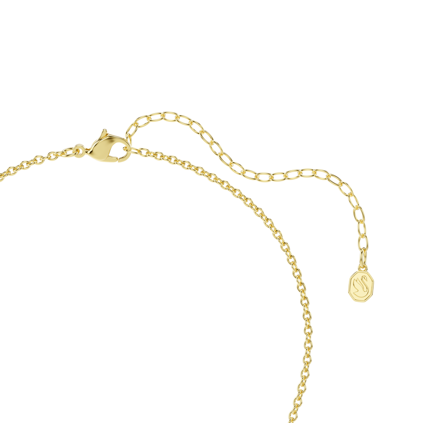 swarovski imber necklace  mixed cuts  multicolored  18k gold finish