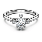 swarovski galaxy ring  lab grown diamonds 0 5 ct tw  round shape  18k white gold