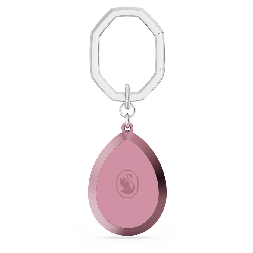 swarovski key ring  pear cut  pink