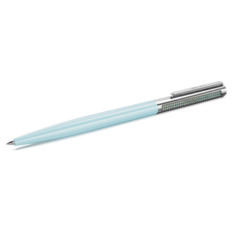 swarovski matrix tennis ballpoint pen  blue  chrome plated