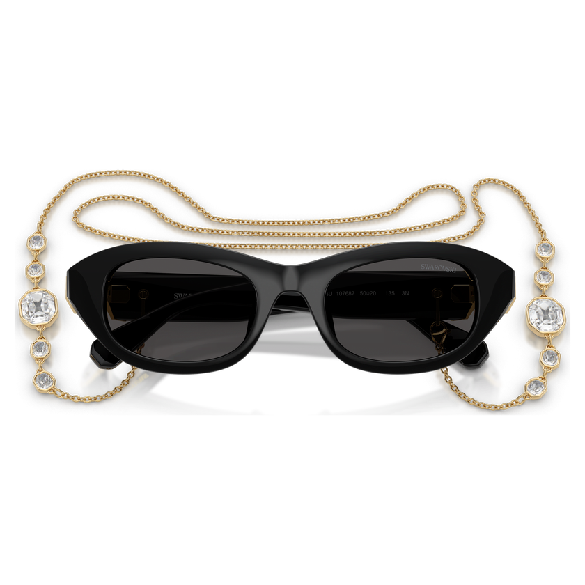 swarovski sunglasses  pillow shape  black