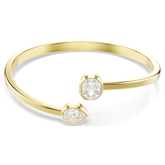 swarovski imber bangle mixed cuts white gold tone plated