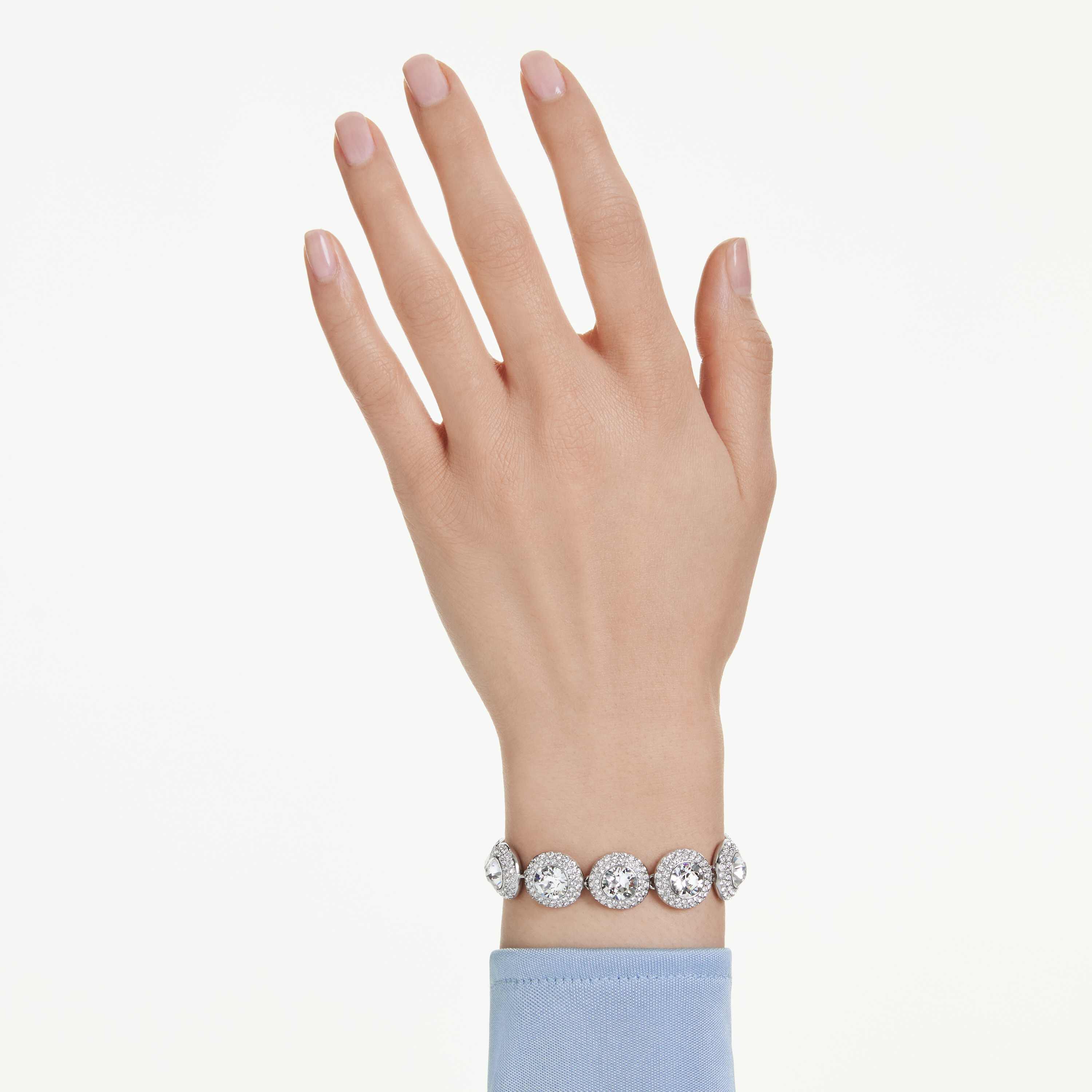 swarovski una angelic bracelet  white  rhodium plated