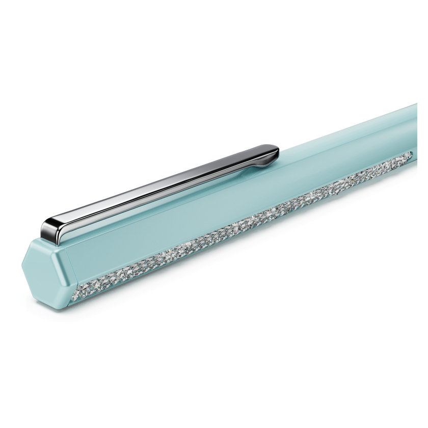 swarovski crystal shimmer ballpoint pen  blue lacquered  chrome plated