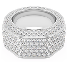 swarovski dextera ring octagon shape pav white rhodium plated