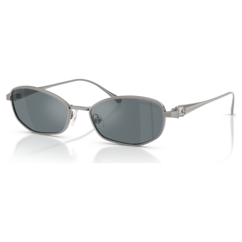 swarovski sunglasses  pillow shape  sk7042  silver tone