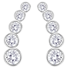 swarovski harley ear cuffs  round cut  white  rhodium plated