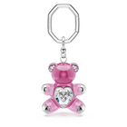 swarovski teddy key ring bear pink rhodium plated