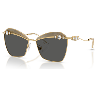 swarovski sunglasses  square shape  sk7040  gold tone