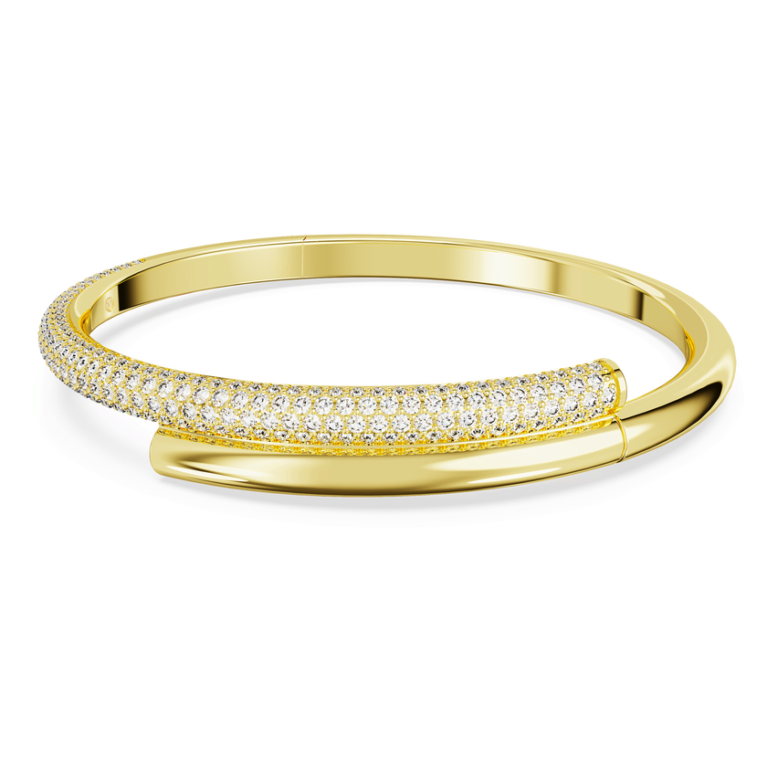 swarovski dextera bangle  white  gold tone plated