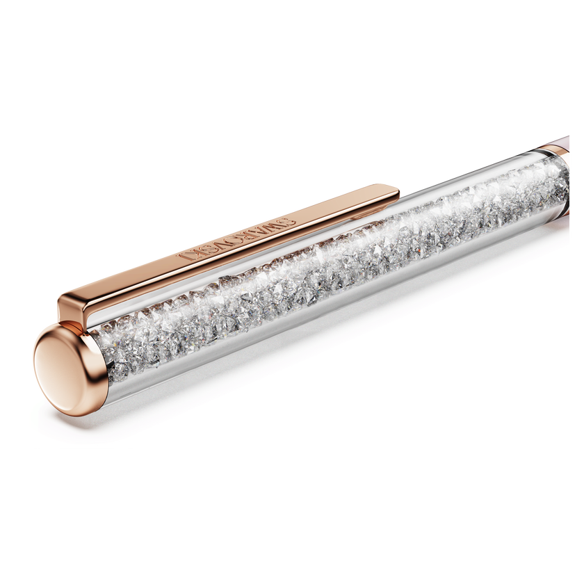 swarovski crystalline silk ballpoint pen  pink  pink lacquered  rose gold tone plated