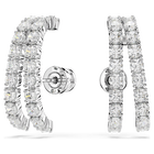 swarovski matrix ear cuffs round cut white rhodium plated