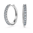 swarovski eternity hoop earrings  laboratory grown diamonds 0 5 ct tw  18k white gold