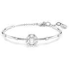 swarovski constella bangle  round cut  dancing stone  white  rhodium plated