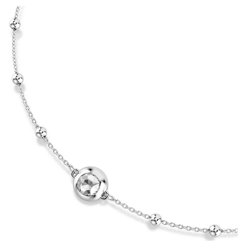 swarovski una angelic pendant  round cut  double sided motifs  white  rhodium plated