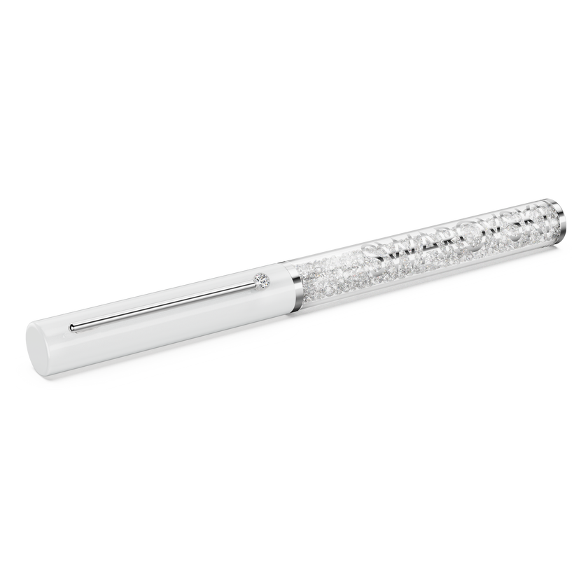 swarovski crystalline ballpoint pen  white lacquered  chrome plated