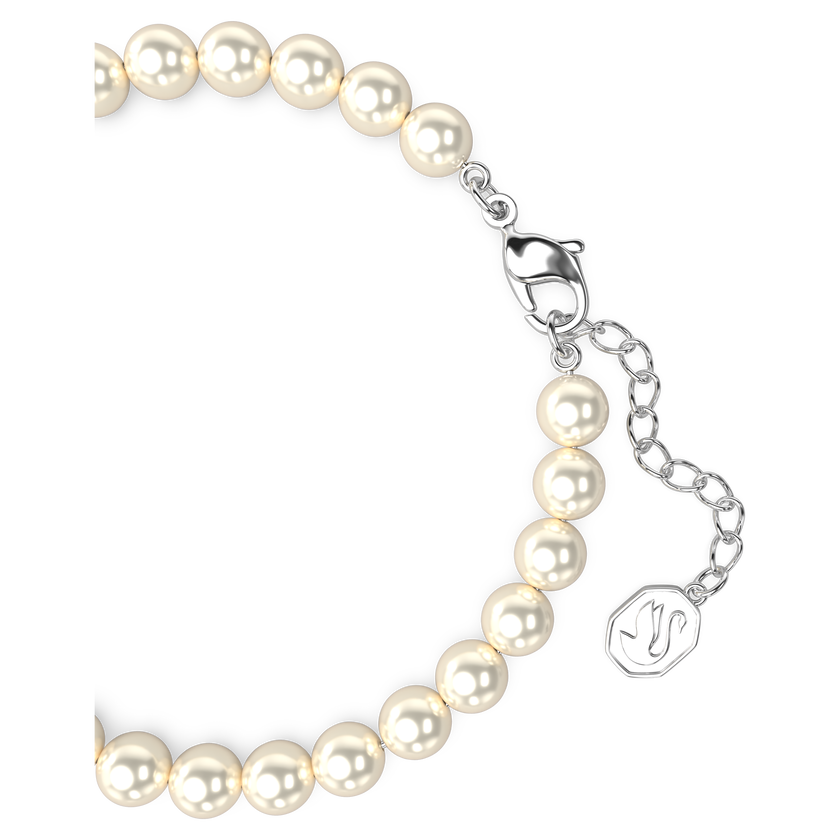 swarovski remix collection strand  crystal pearl  white  rhodium plated