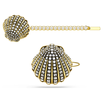 swarovski idyllia hair pin set 2 shell white mixed metal finish