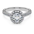 swarovski eternity halo solitaire ring  laboratory grown diamonds 1 33 ct tw  18k white gold