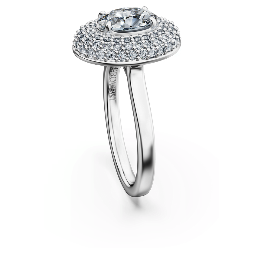 swarovski eternity halo solitaire ring  laboratory grown diamonds 1 5 ct tw  18k white gold