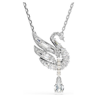 swarovski swan vienna pendant swan white rhodium plated
