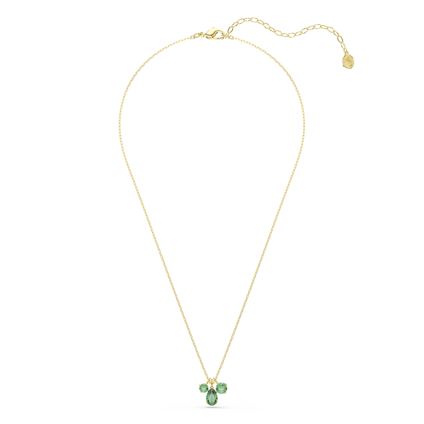 swarovski mesmera pendant  mixed cuts  green  18k gold finish