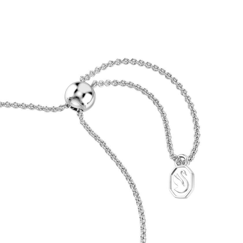 swarovski idyllia bracelet  mixed cuts  arrow  white  rhodium plated