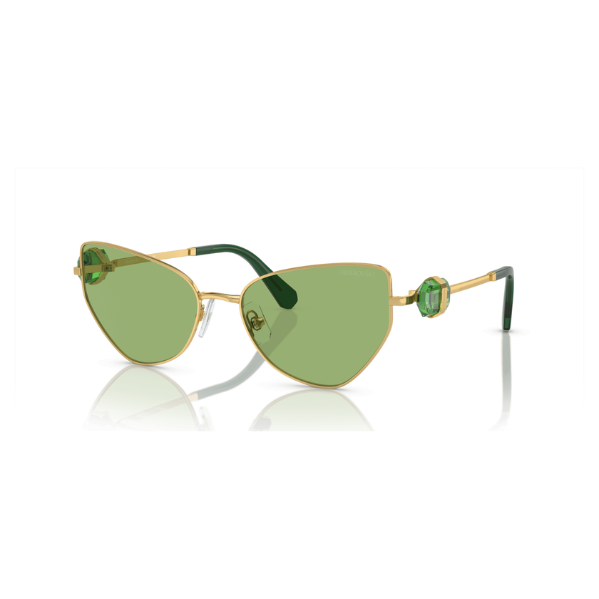 swarovski sunglasses  cat eye shape  sk7003el  green