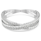 swarovski hyperbola cuff  mixed cuts  infinity  white  rhodium plated