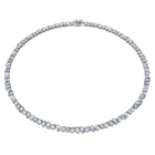 swarovski galaxy tennis necklace  lab grown diamonds 47 27 ct tw  mixed shapes  18k white gold