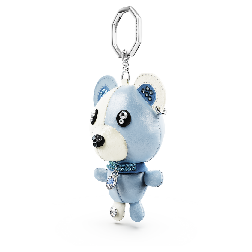 swarovski teddy bag charm  bear  blue  rhodium plated