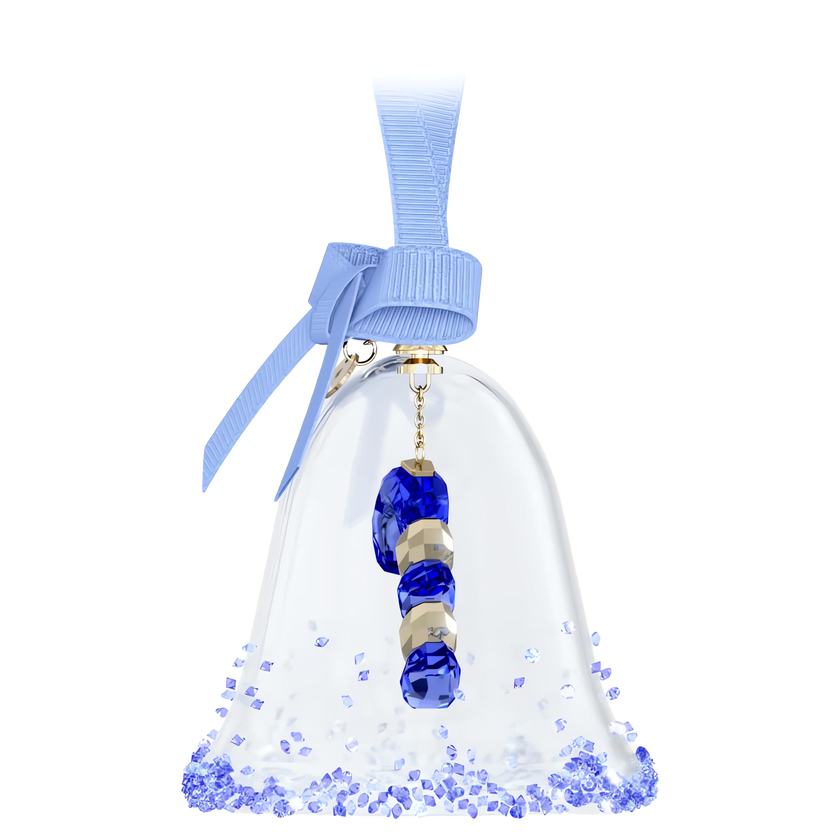 swarovski holiday cheers dulcis bell ornament  blue