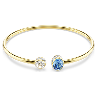 swarovski chroma bangle  mixed cuts  multicolored  18k gold finish