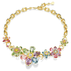 swarovski idyllia necklace mixed cuts flower multicolored gold tone plated