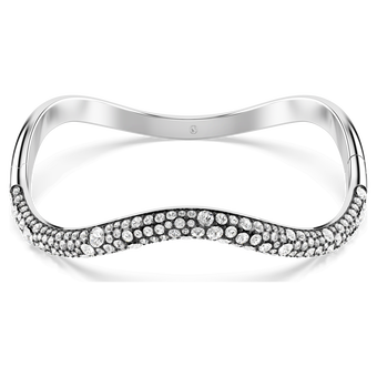 swarovski sublima bangle round cut white rhodium plated