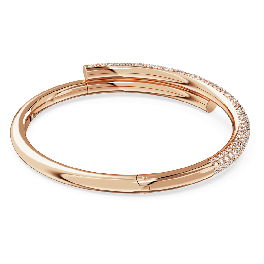 swarovski dextera bangle  magnetic closure  white  rose gold tone plated