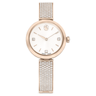 swarovski illumina watch swiss made metal bracelet gold tone champagne gold tone finish