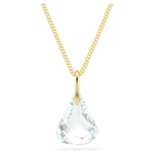 swarovski lunar pendant  oval cut  white  18k gold finish
