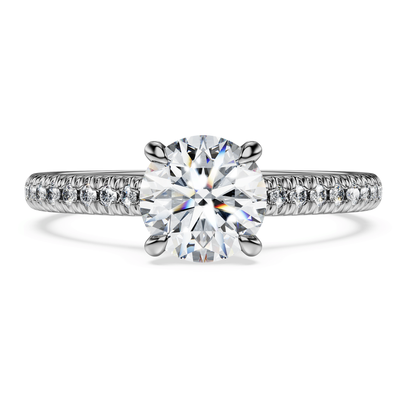 swarovski eternity solitaire ring  laboratory grown diamonds 1 2 ct tw  18k white gold